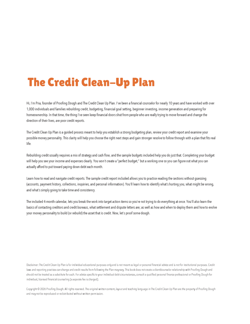 image The Credit Clean Up Plan