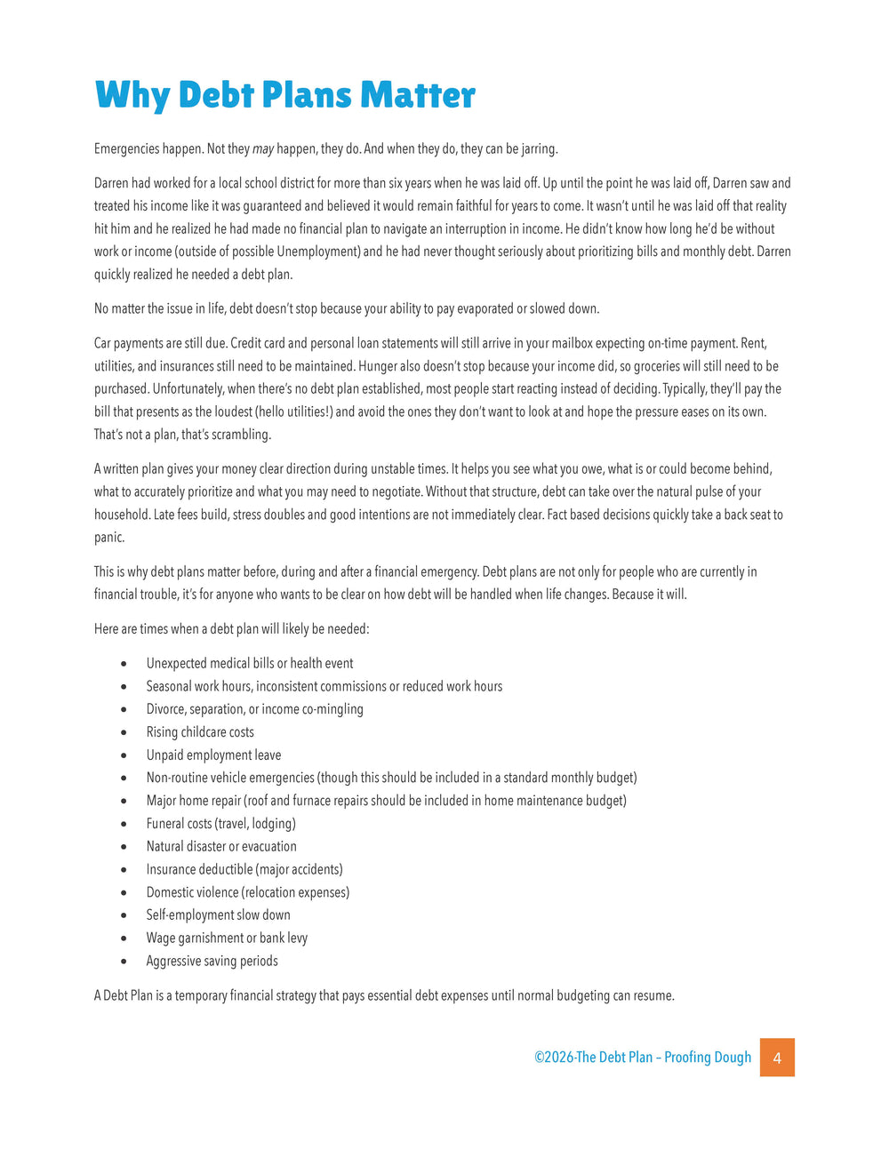 The Debt Plan - Why Debt Plans Matter | ©2026 Proofing Dough