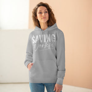 Open image in slideshow, You’re in the minority - you KNOW Saving Works. Say it loud and proud with this ORGANIC Savings Works unisex hoodie from Proofing Dough!

